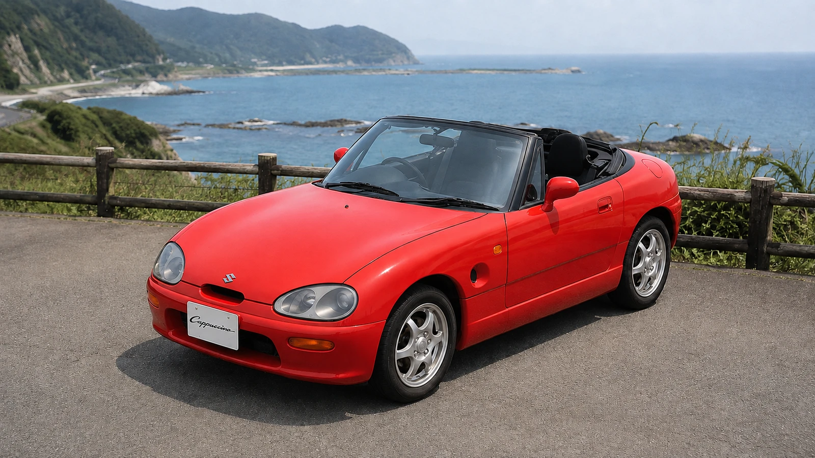 Suzuki Cappuccino EA11R с полностью открытым верхом