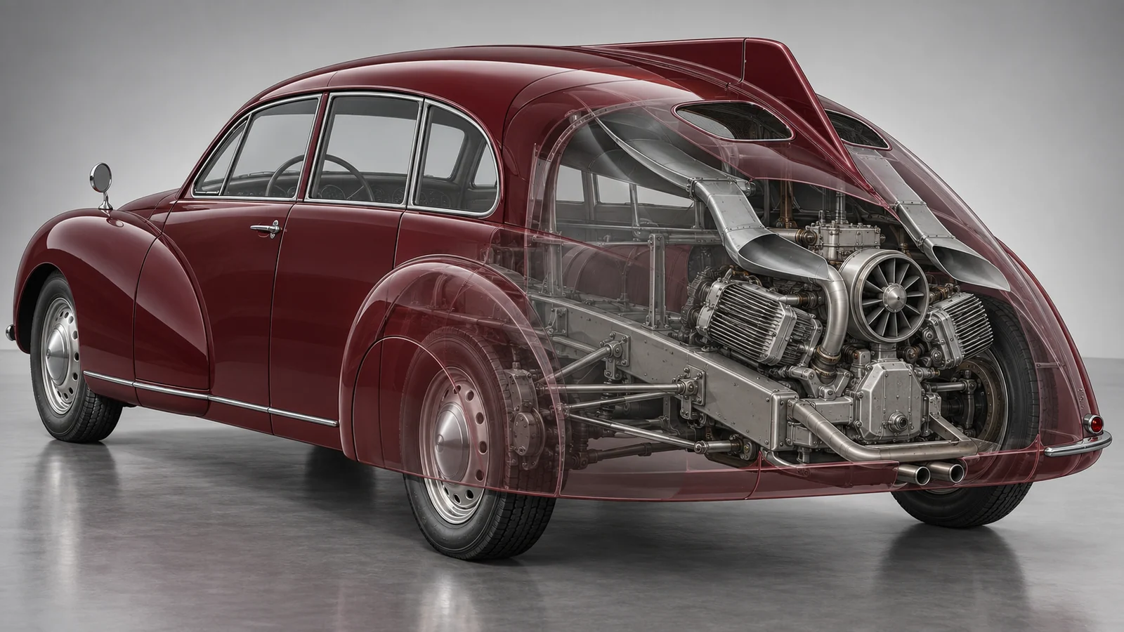 Задний воздушно-охлаждаемый V8 Tatra 87