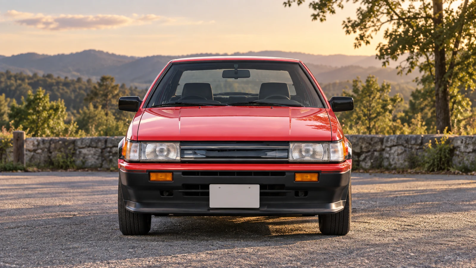 Toyota Corolla Levin AE86, двухдверное купе 1983 года, полный вид спереди
