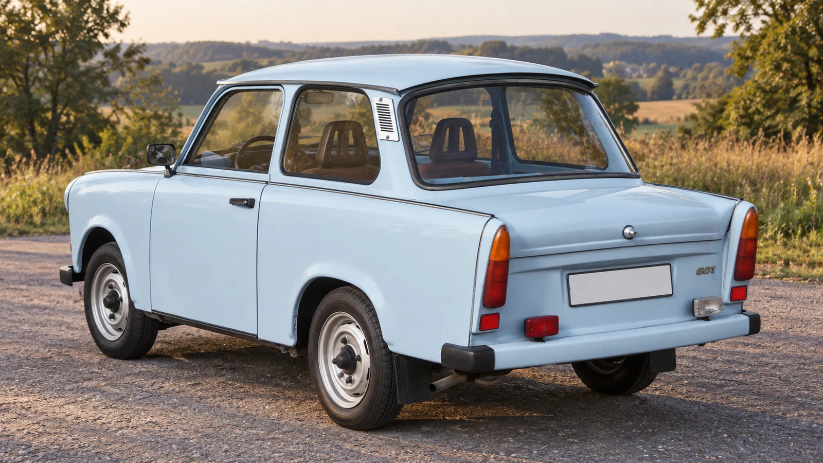 Trabant 601 S около 1980 года, вид сзади в три четверти