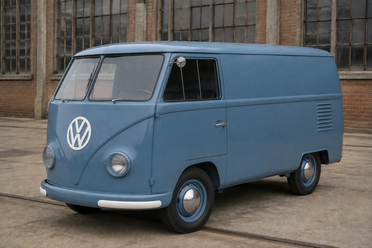 Ранний Volkswagen Transporter T1 с глухим грузовым кузовом