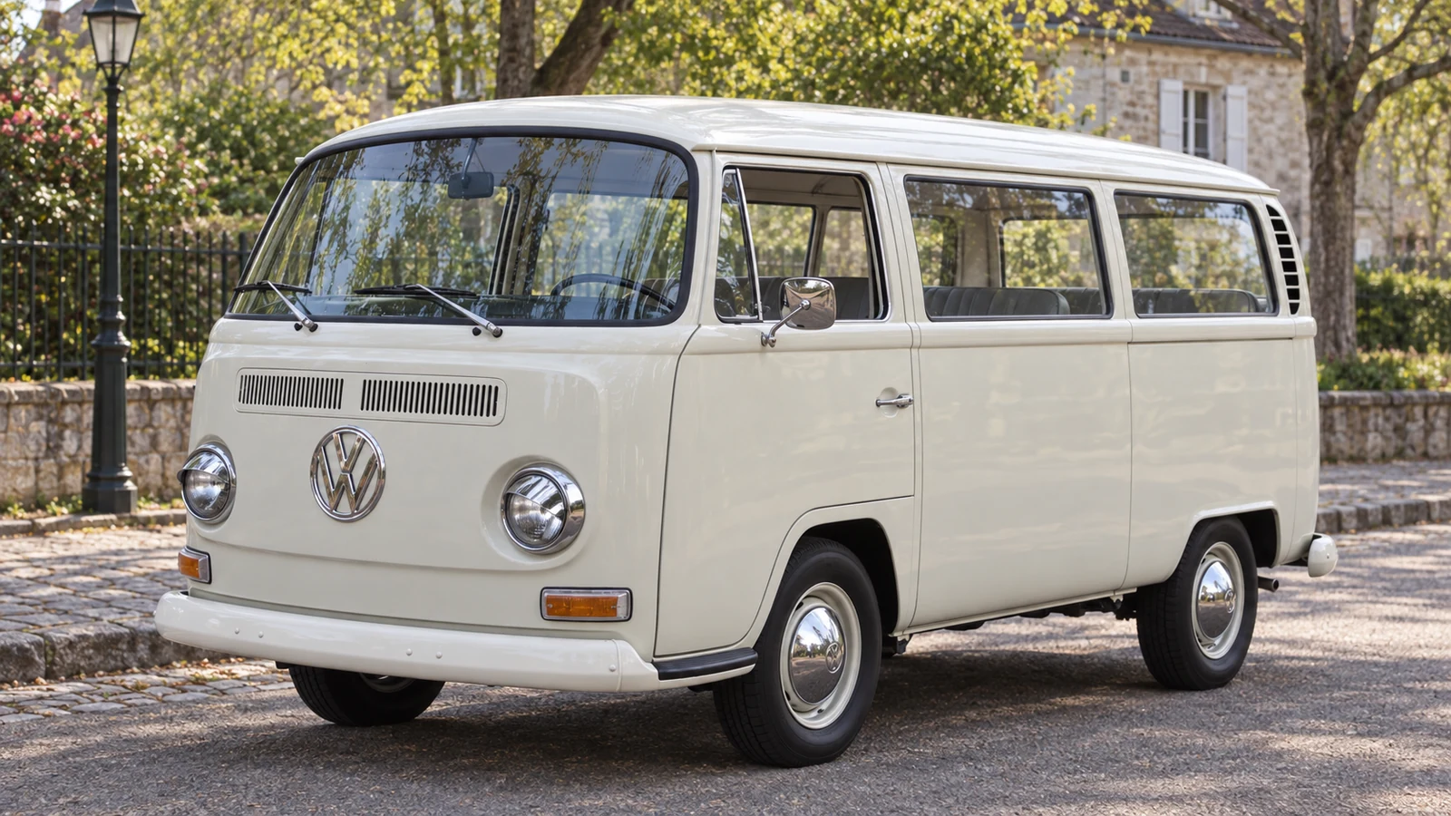 Volkswagen Transporter T2a 1968 года, вид спереди в три четверти