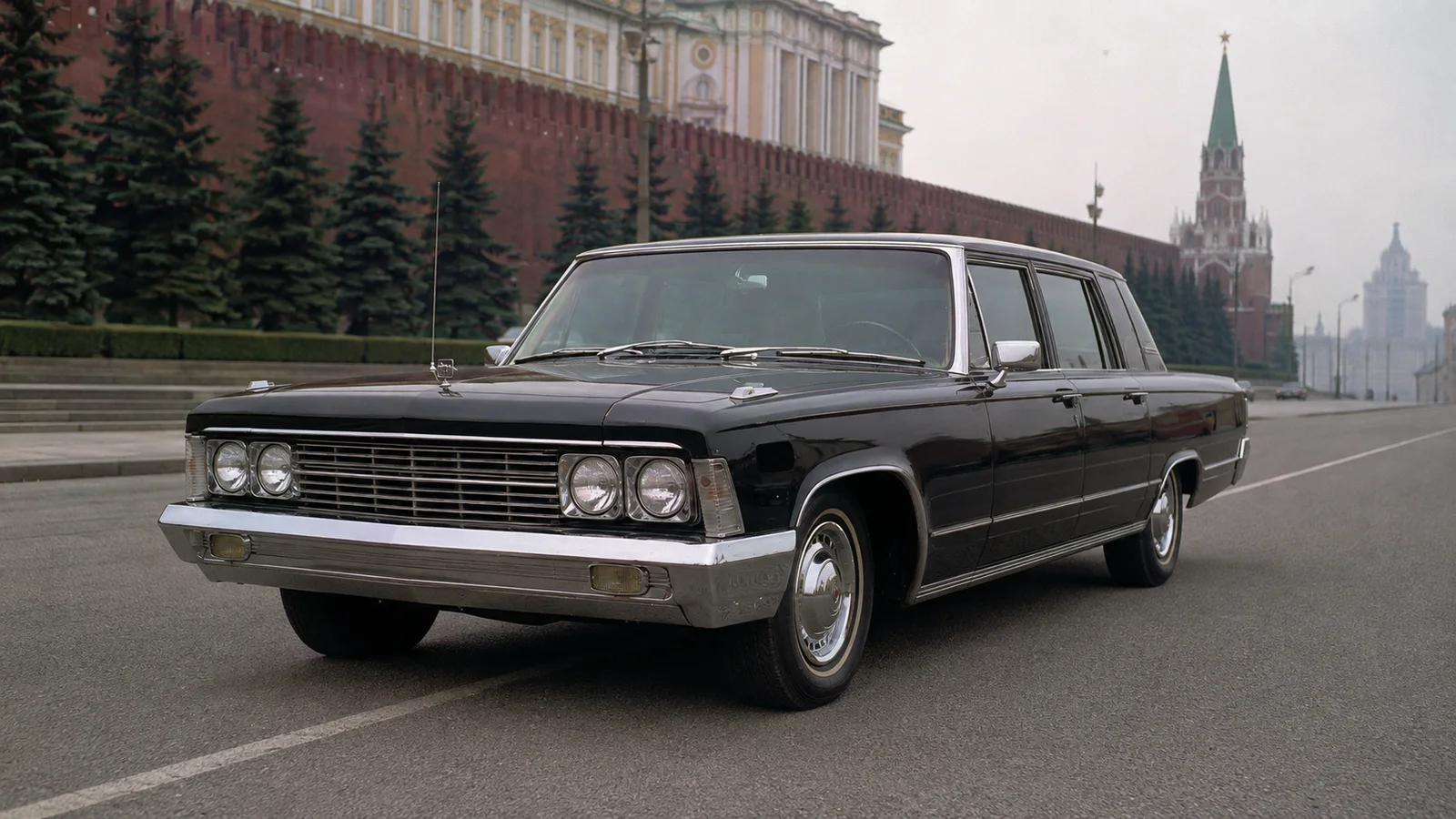 Черный ЗИЛ-117 на московской улице