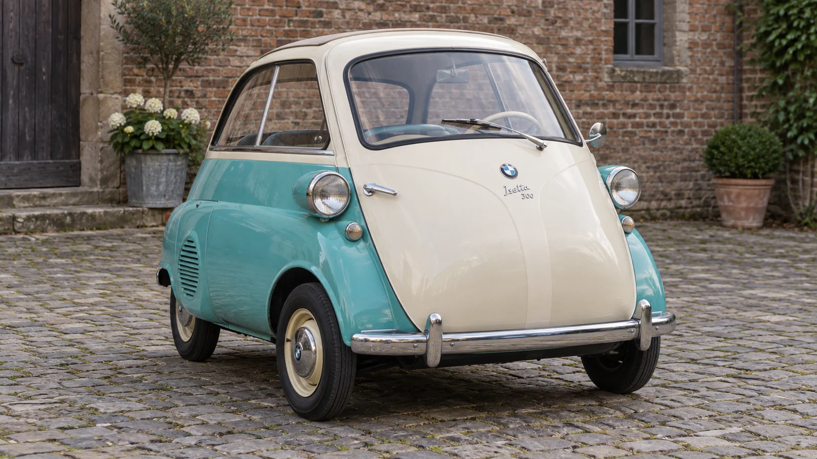 BMW Isetta 300 с единственной передней дверью.