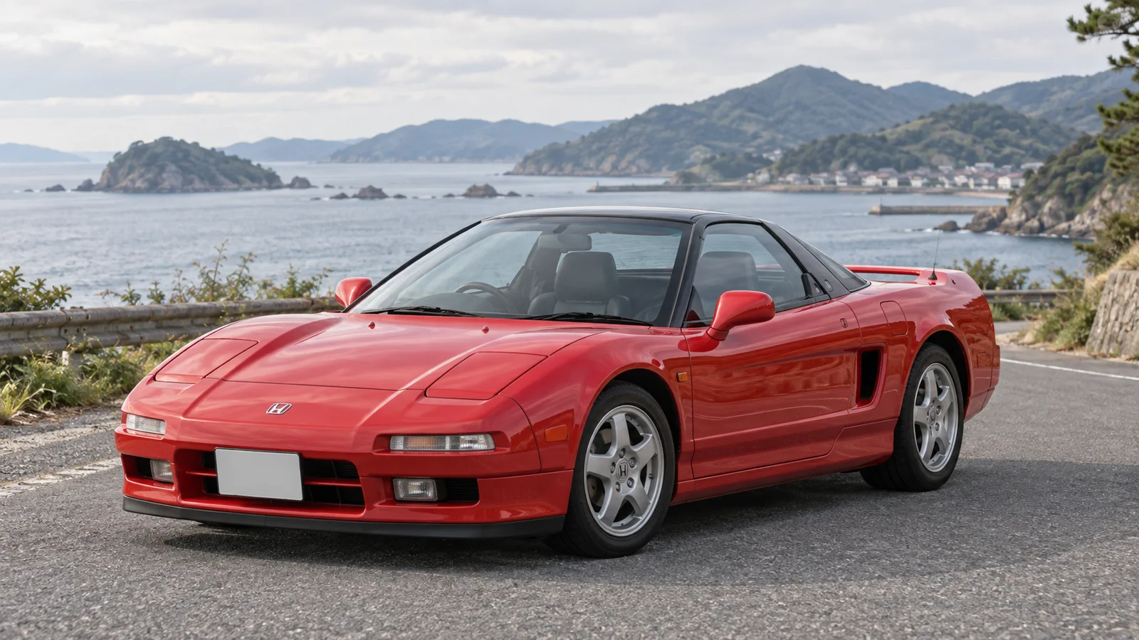 Honda NSX первого поколения NA1 с закрытыми подъёмными фарами.